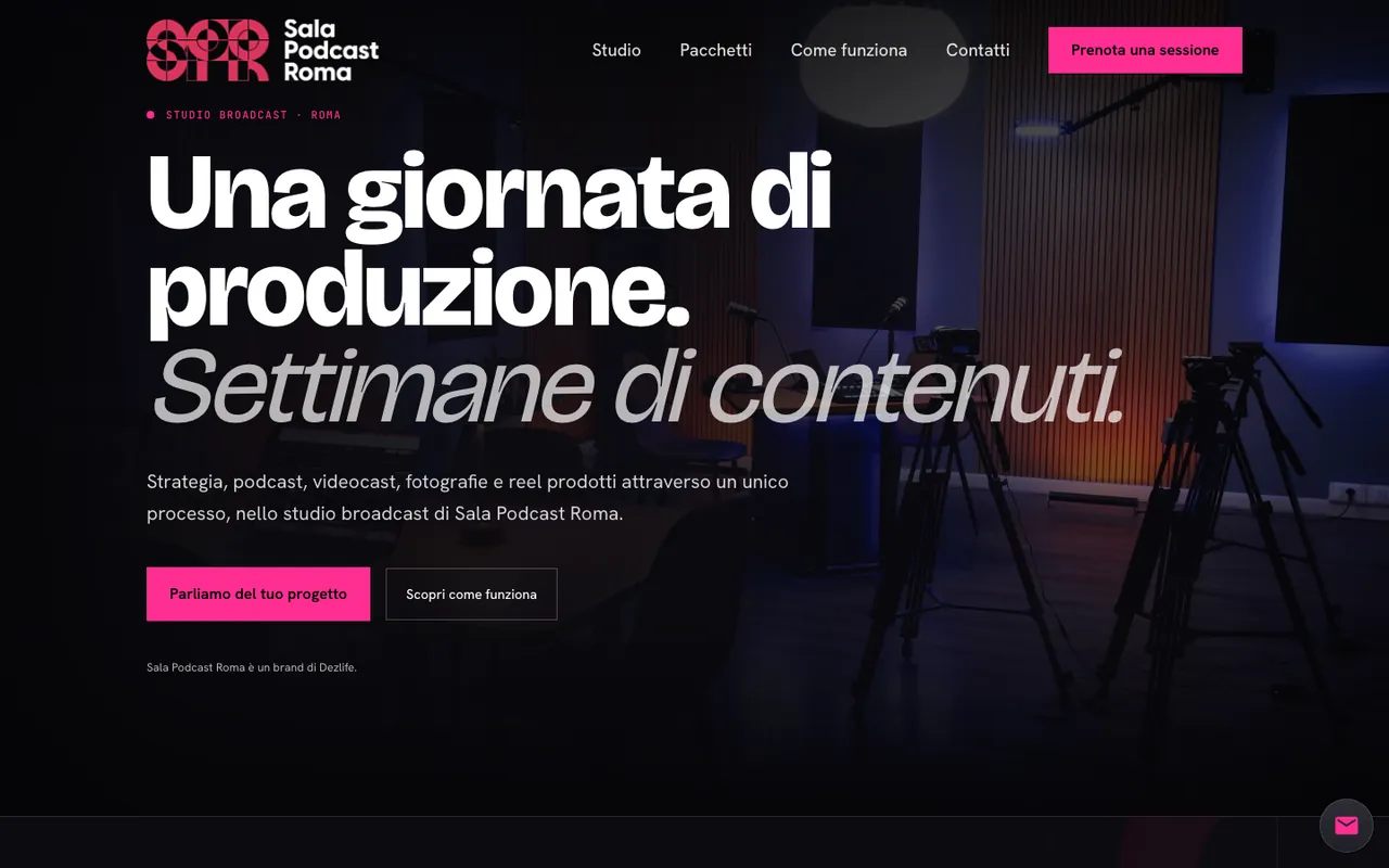 Home di Sala Podcast Roma: «Una giornata di produzione. Settimane di contenuti»
